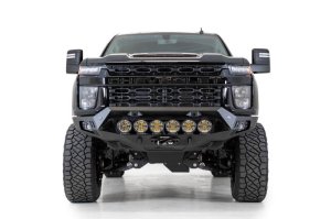 Chevrolet Silverado 2500 Bumper - Front - Addictive Desert Designs - Bomber HD - Hammer Black with Satin Black panels - `20-`27 Chevrolet Silverado 2500 Bumper - Front - Addictive Desert Designs - Bomber HD - Hammer Black with Satin Black panels - `20-`27